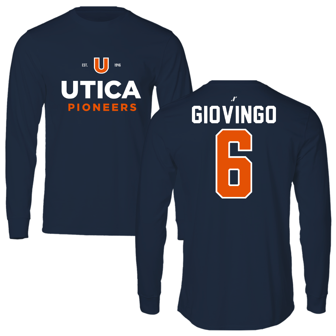 Utica University Soccer Navy General Long Sleeve - #6 Kayla Giovingo