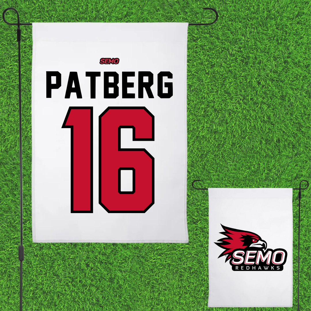 Southeast Missouri State University Softball White Garden Flag - #16 Selby Patberg