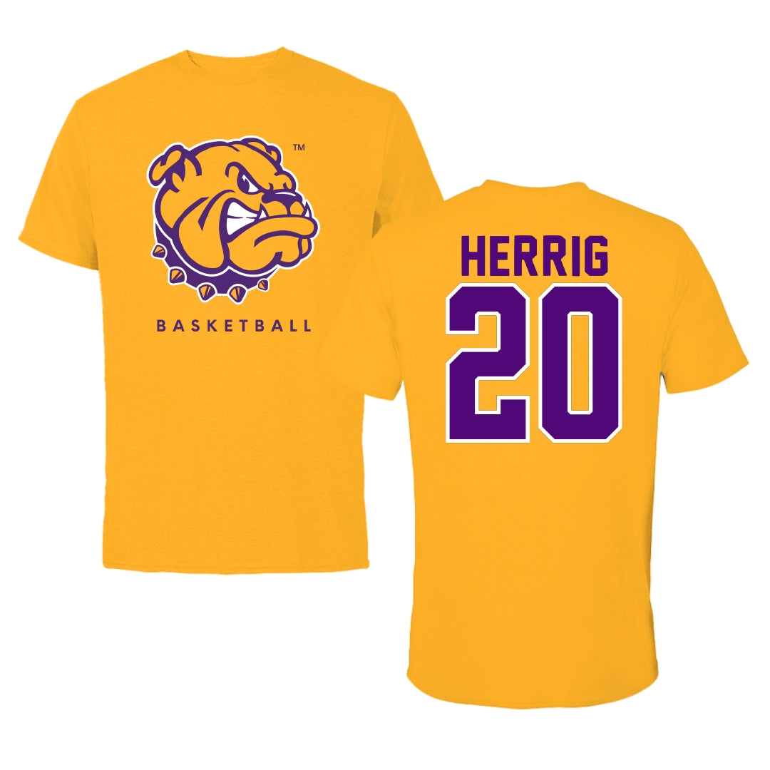 Western Illinois University Basketball Gold Performance Tee - #20 Kennedy Herrig