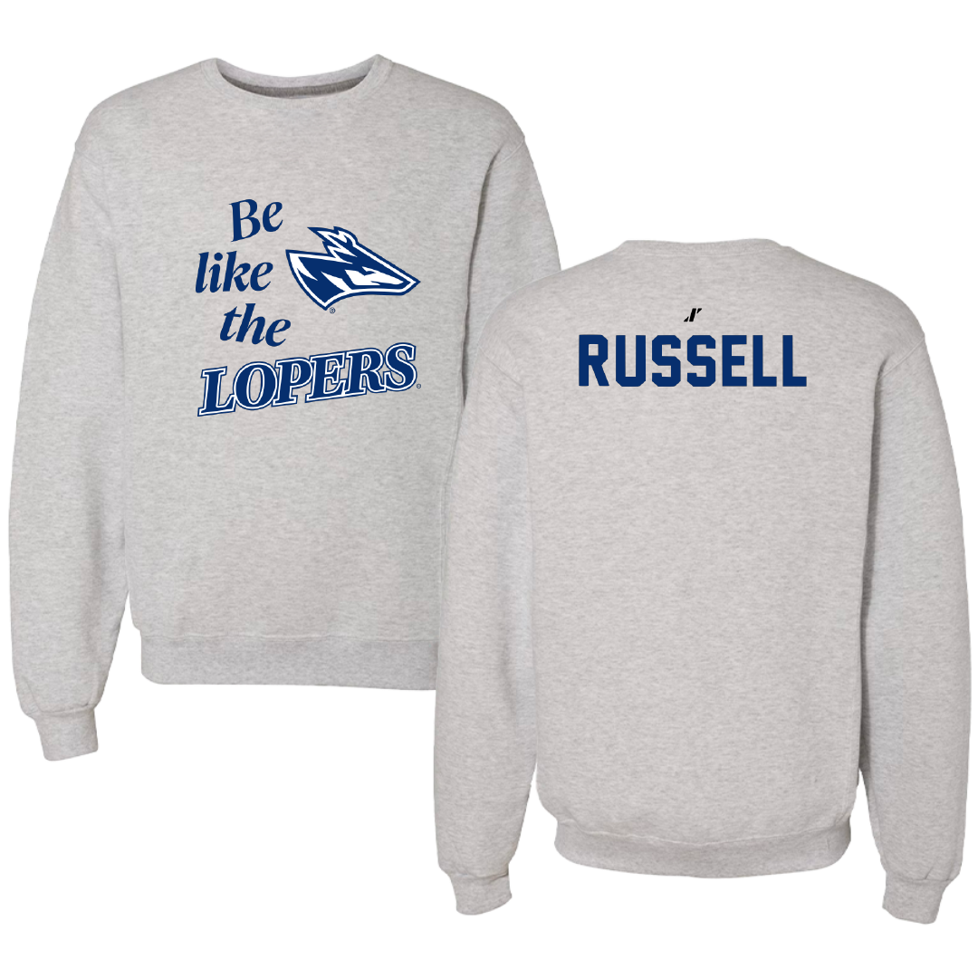 University of Nebraska at Kearney TF and XC Light Gray Be Like Us Crewneck - Brianna Russell