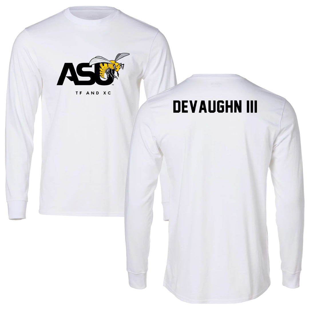 Alabama State University TF and XC White Long Sleeve - Vaughn DeVaughn III