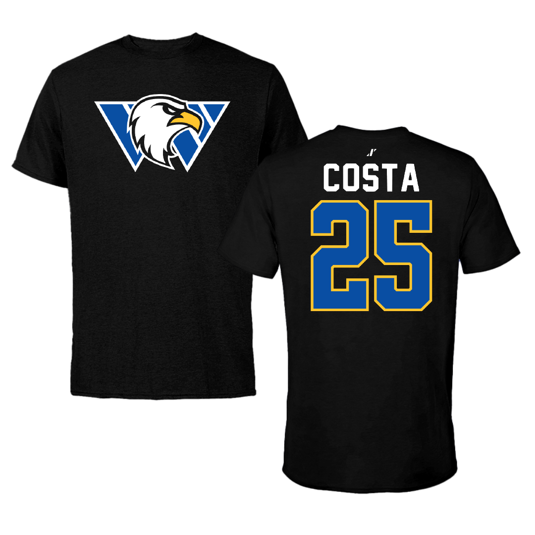 Williams Baptist University Soccer Black Tee - #25 Fabio Costa