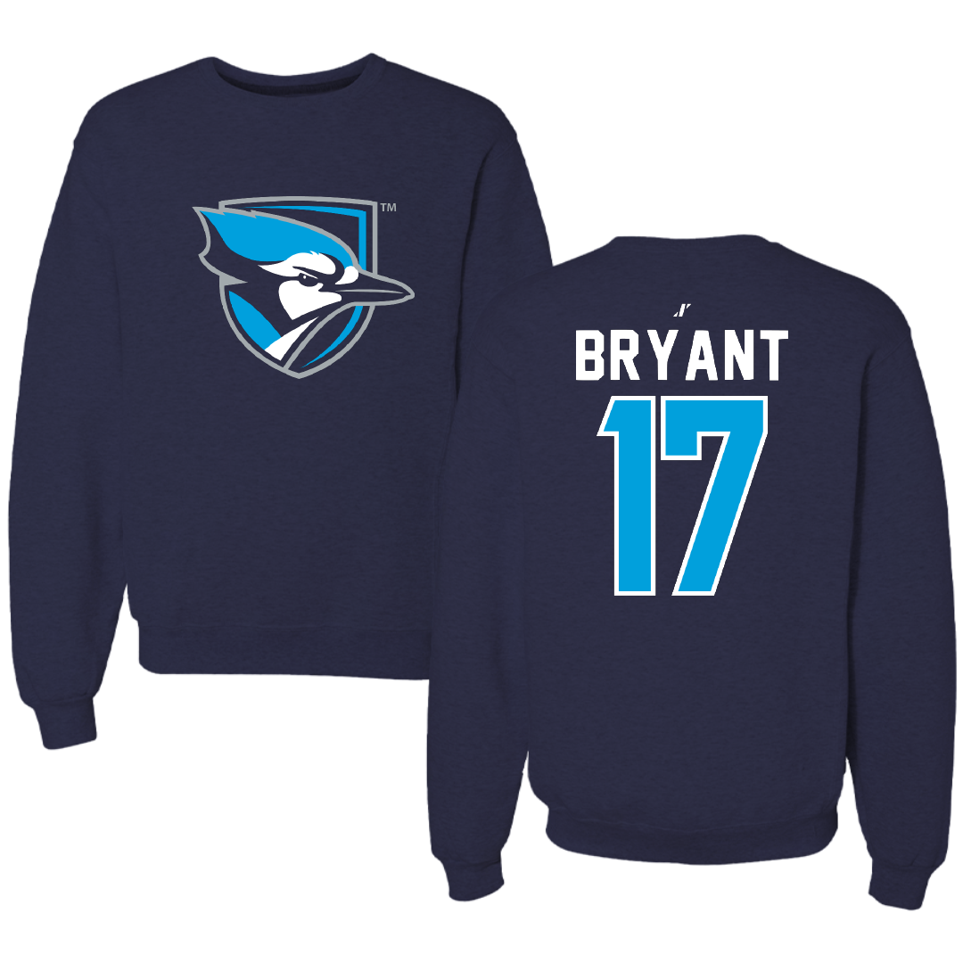 Elmhurst University Baseball Navy Mascot Crewneck - #17 Logan Bryant