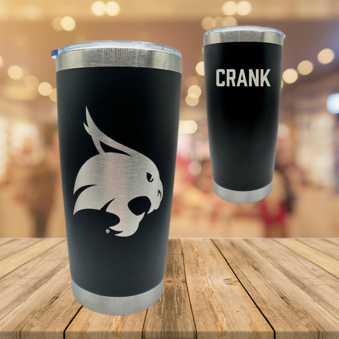 Texas State University TF and XC Black Stainless Steel Tumbler - Kaylee Crank