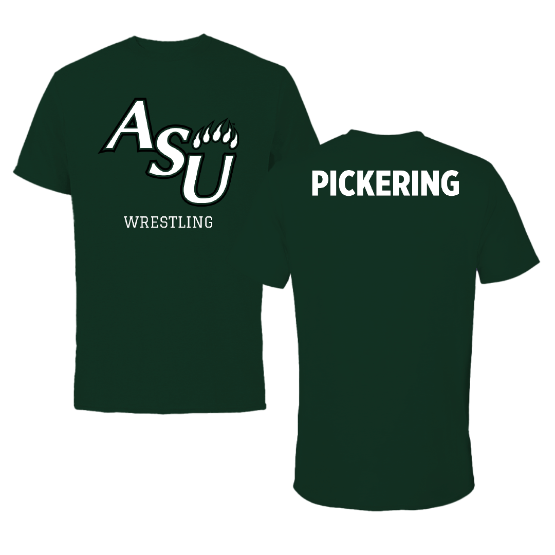 Adams State University Wrestling Forest Green Performance Tee - Keaton Pickering