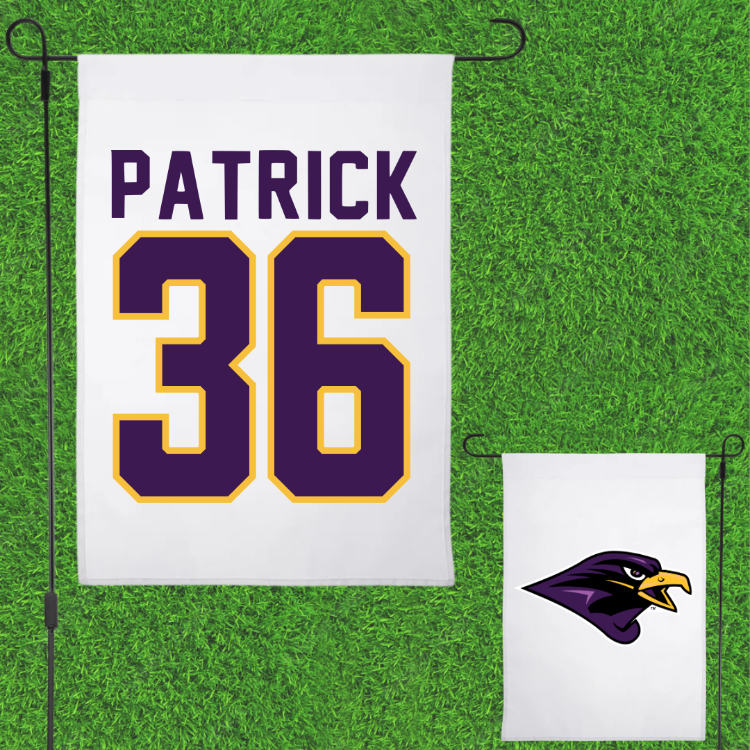 University of Montevallo Baseball White Garden Flag - #36 Sam Patrick