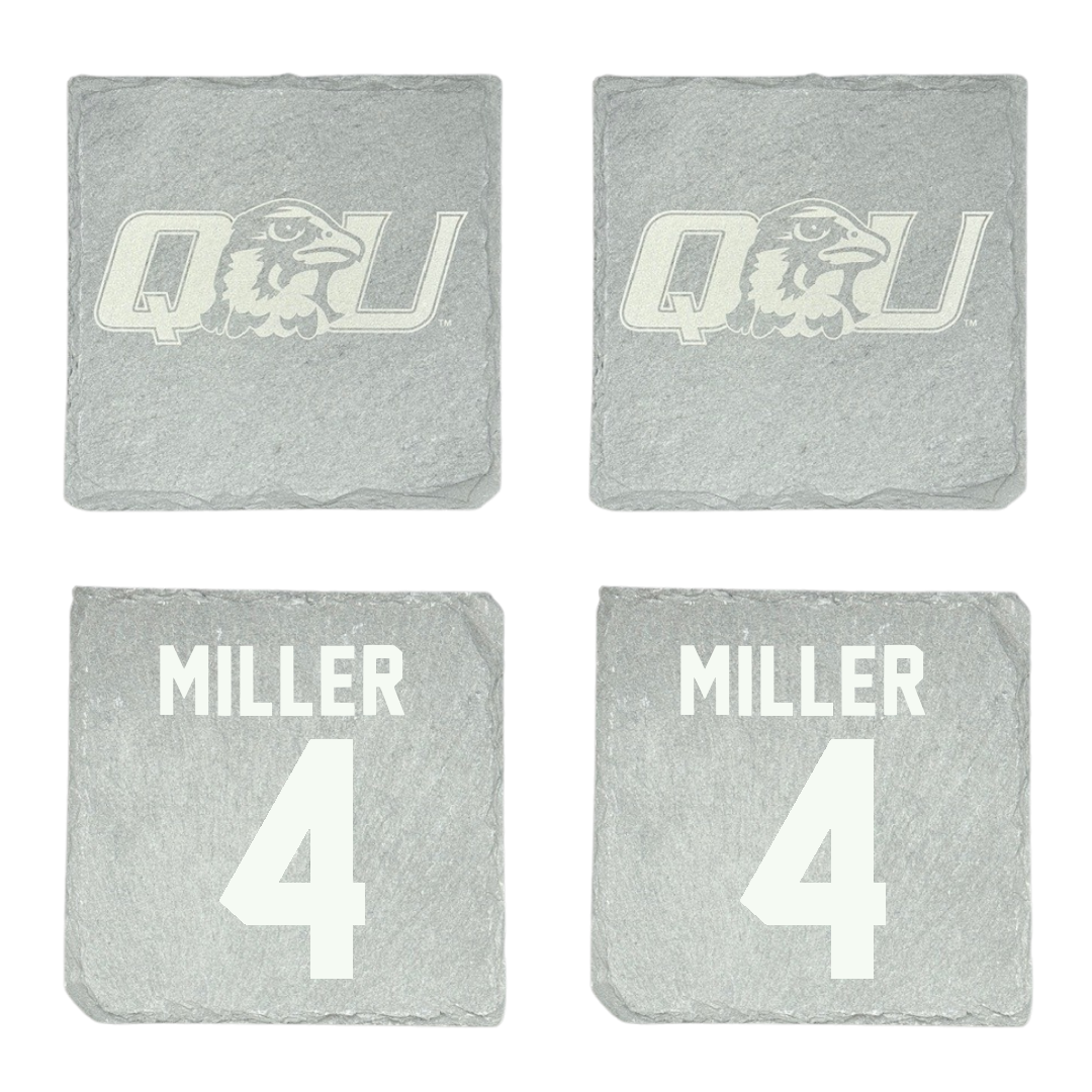 Quincy University Football Stone Coaster (4 Pack)  - #4 Derrick Miller