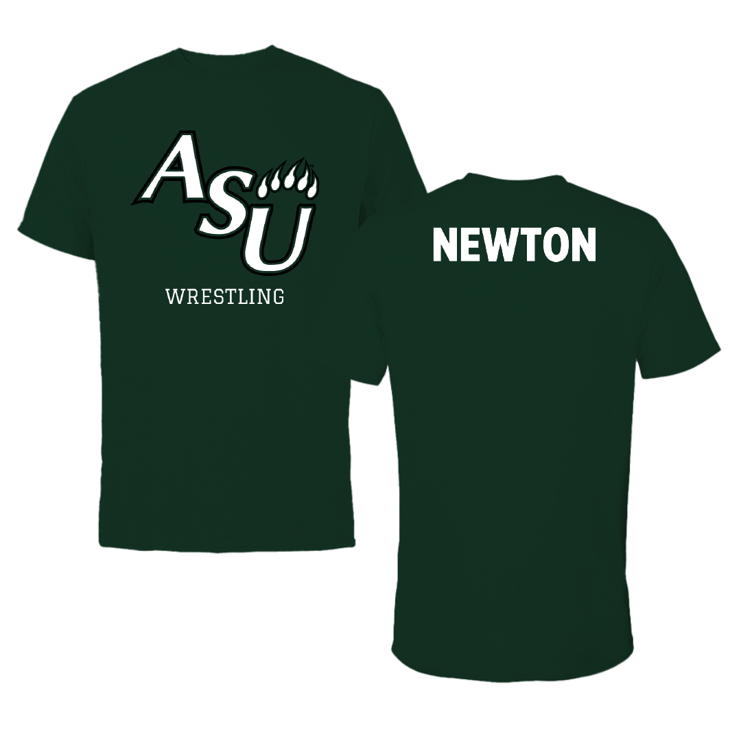 Adams State University Wrestling Forest Green Performance Tee - Brooke Newton