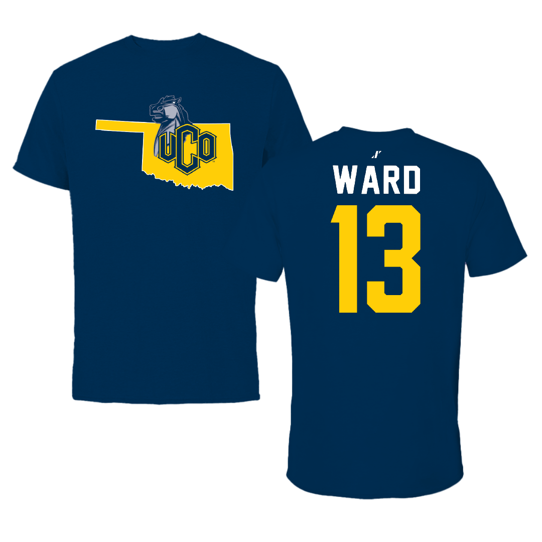 University of Central Oklahoma Softball Navy State Performance Tee - #13 Sydney Ward