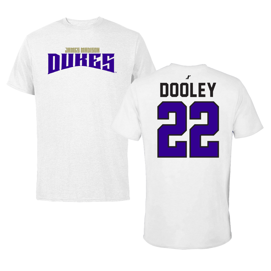 James Madison University Baseball White Classic Tee - #22 Ryan Dooley