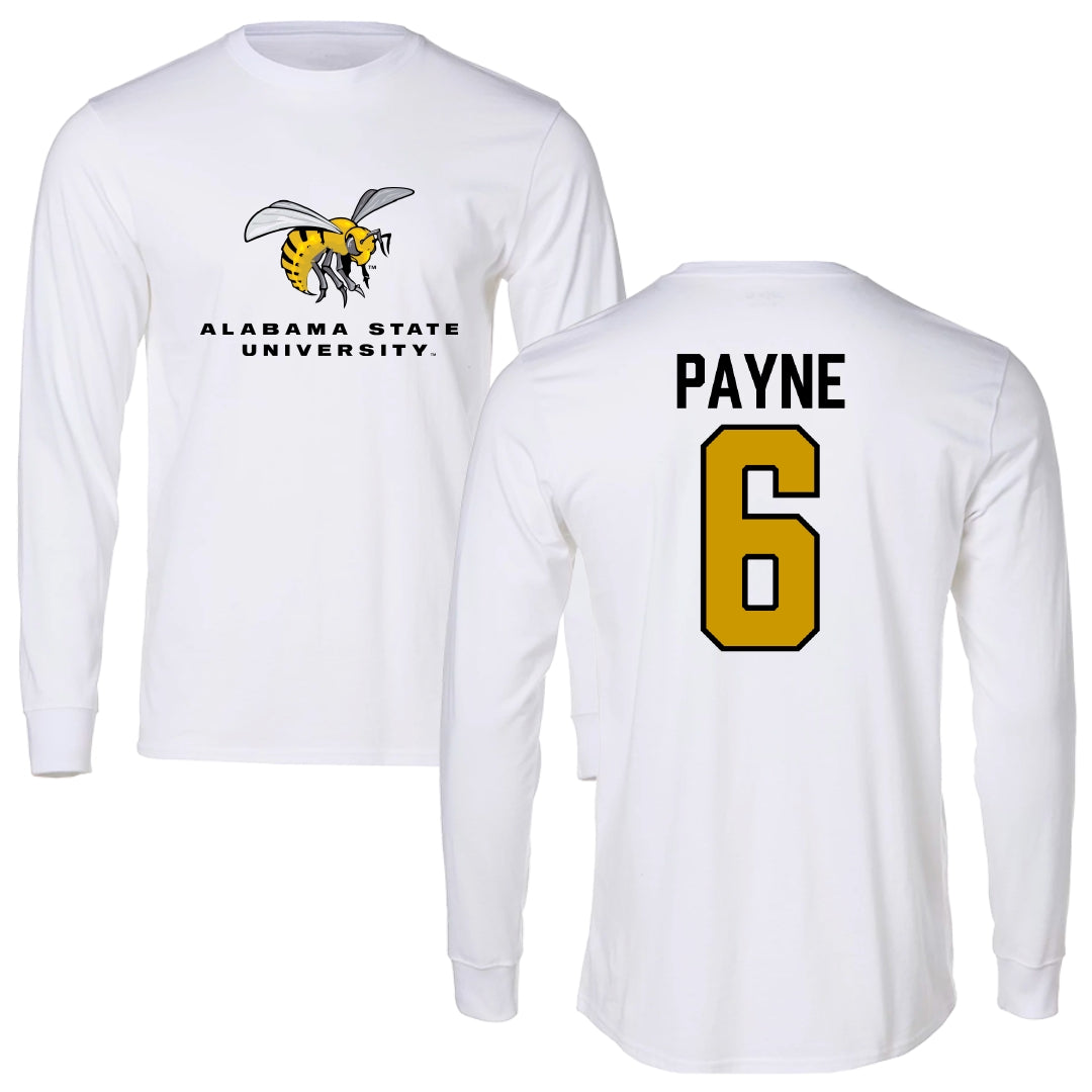 Alabama State University Volleyball White Block Long Sleeve - #6 Bailee Payne