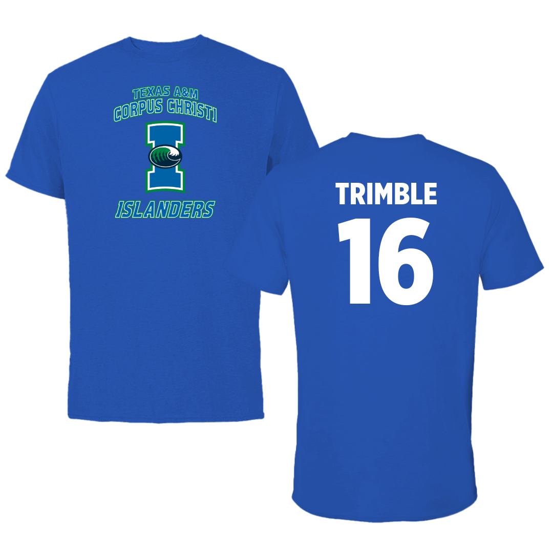 Texas A&M University-Corpus Christi Baseball Blue Islanders Performance Tee - #16 James Trimble