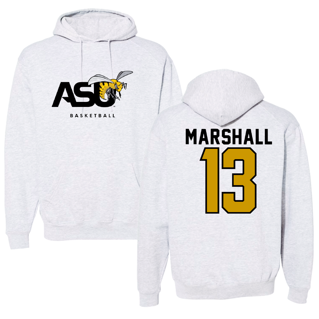 Alabama State University Basketball Gray Hoodie - #13 Jordon Marshall