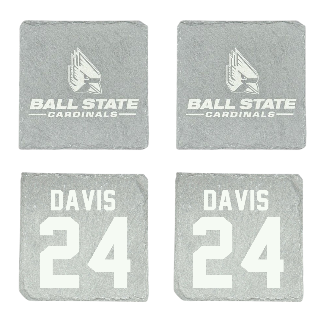 Ball State University Football Stone Coaster (4 Pack)  - #24 Christian Davis