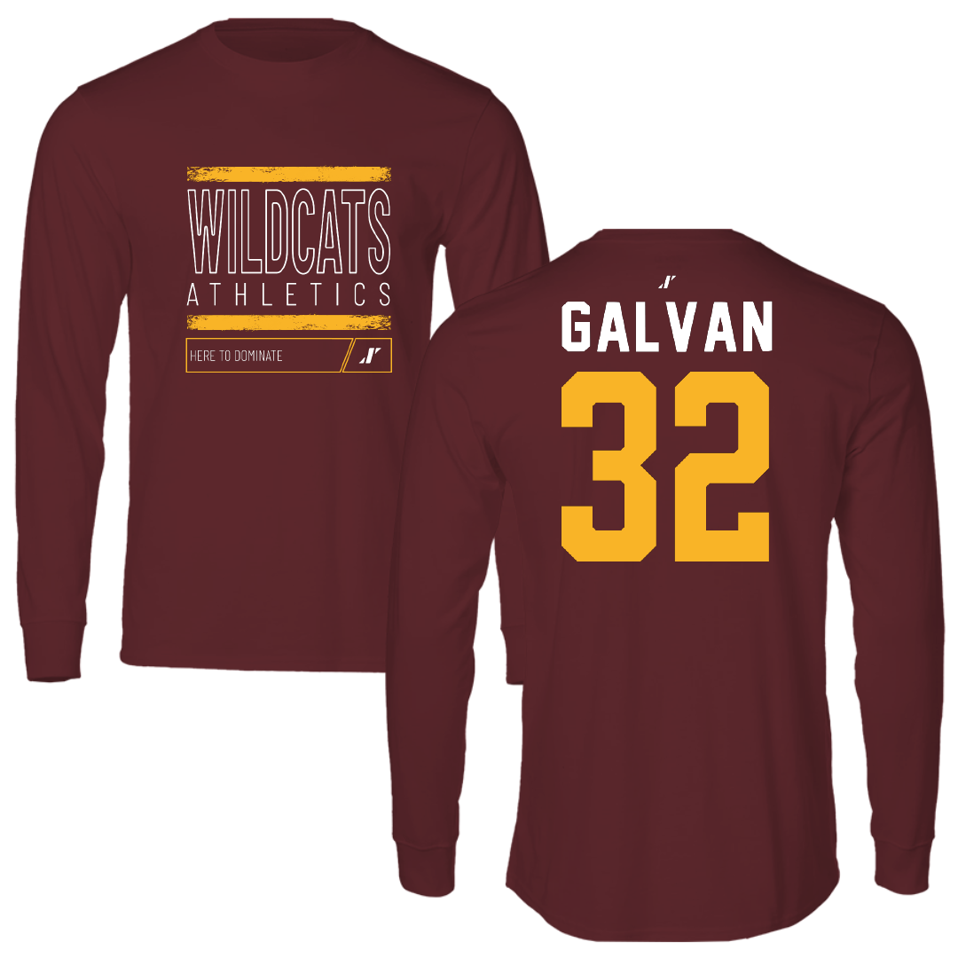 Bethune-Cookman University Softball Maroon Dominate Long Sleeve - #32 Maria Galvan
