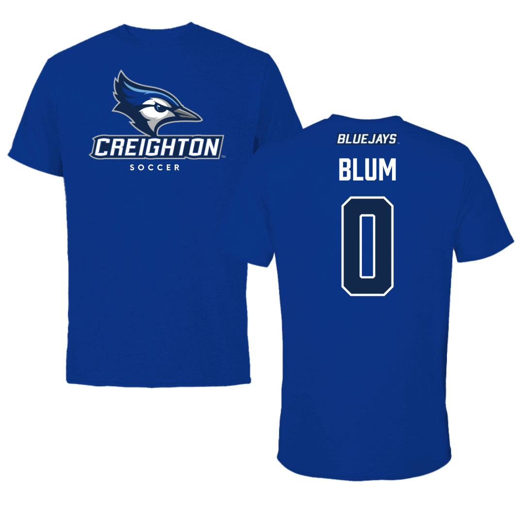 Creighton University Soccer Blue Tee - #0 Caroline Blum