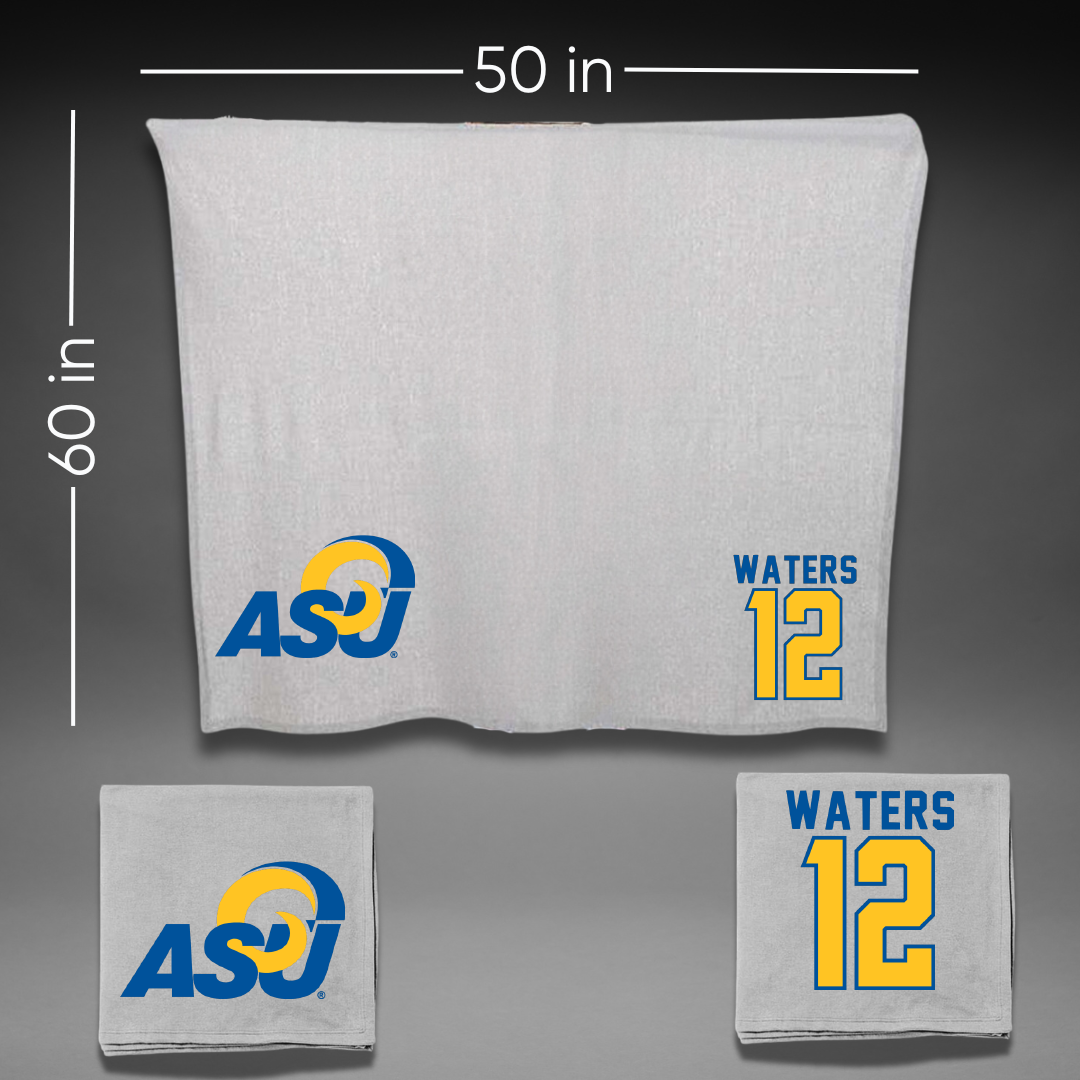Angelo State University Softball Gray Blanket - #12 Brianna Waters