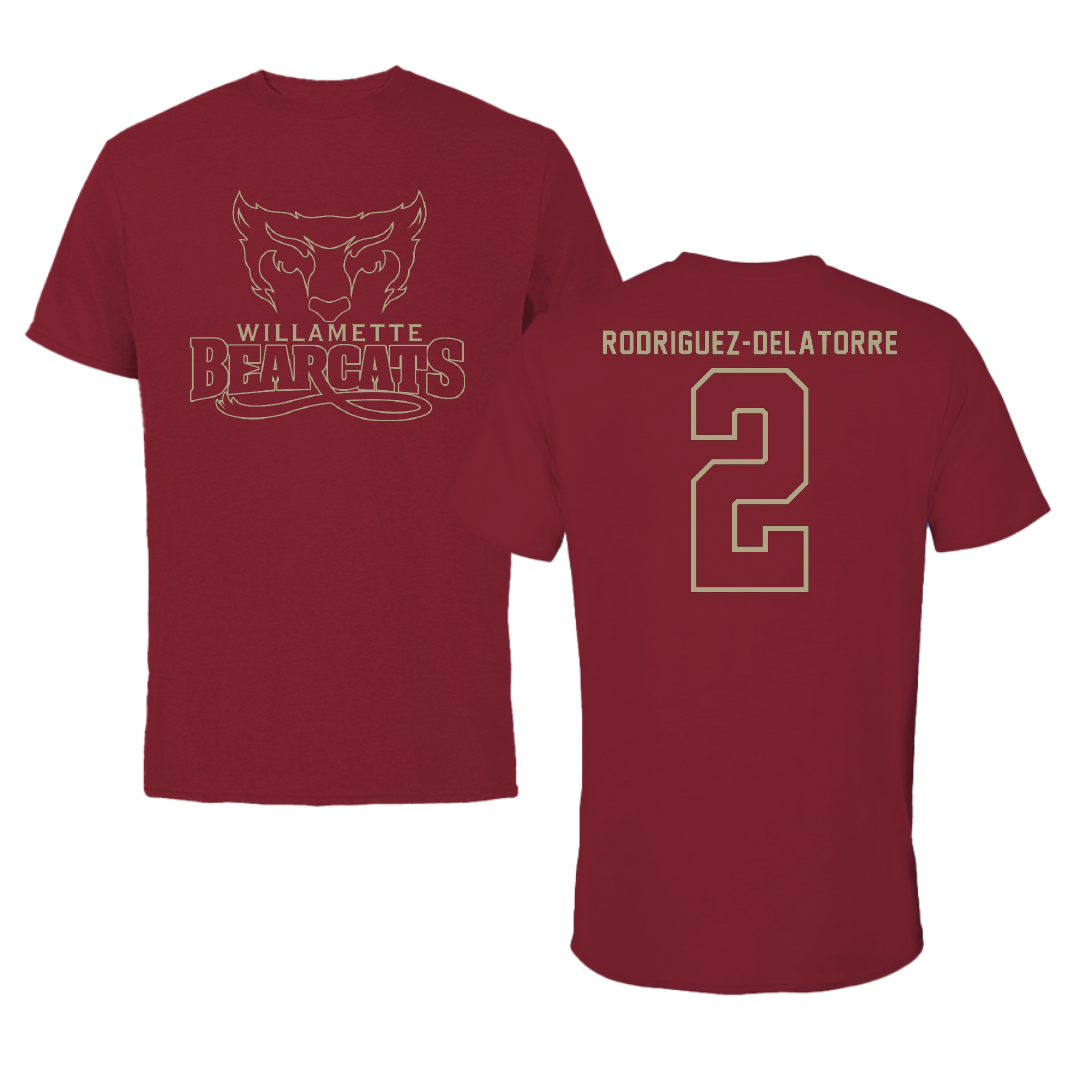 Willamette University Soccer Cardinal Tee - #2 Natalie Rodriguez-DeLaTorre