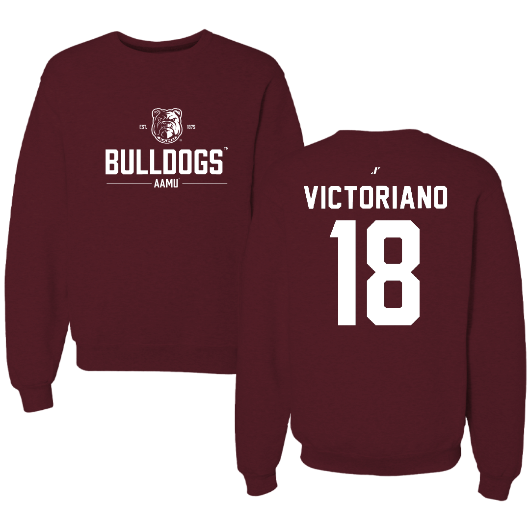 Alabama A&M University Baseball Maroon General Crewneck - #18 Elvis Victoriano