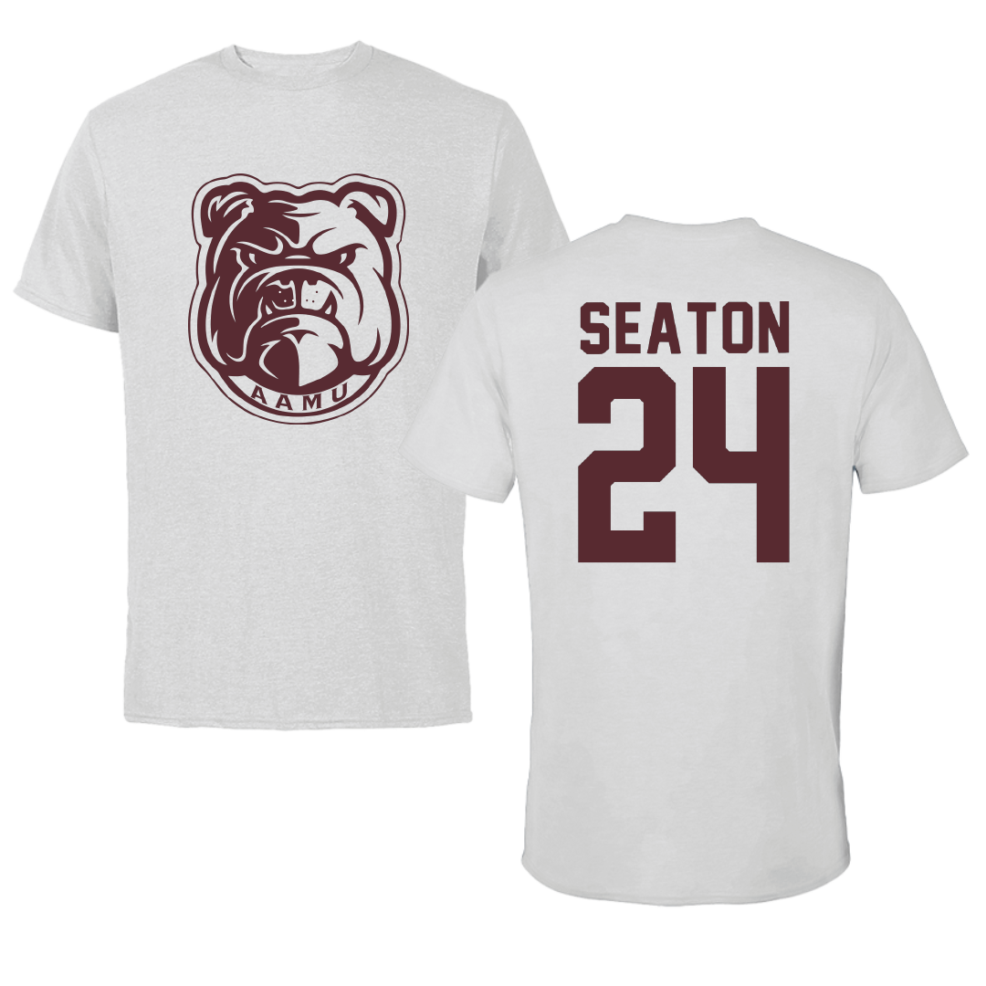 Alabama A&M University Baseball Light Gray Performance Tee - #24 Avery Seaton