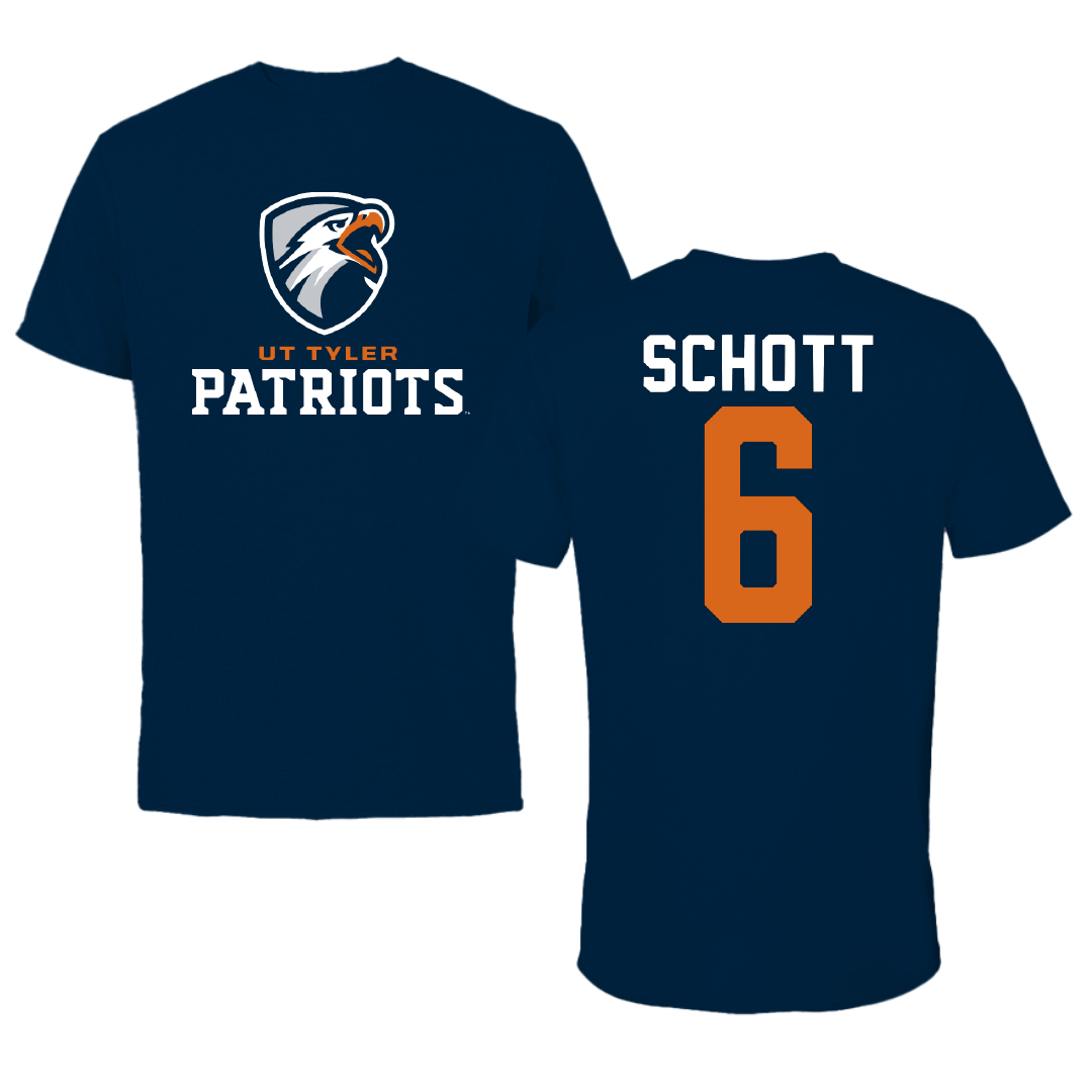 The University of Texas at Tyler Softball Navy Tee - #6 Sam Schott