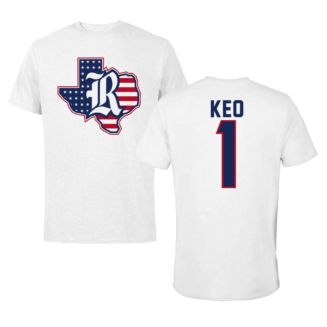 Rice University Baseball White Performance Tee - #1 Maddox Keo