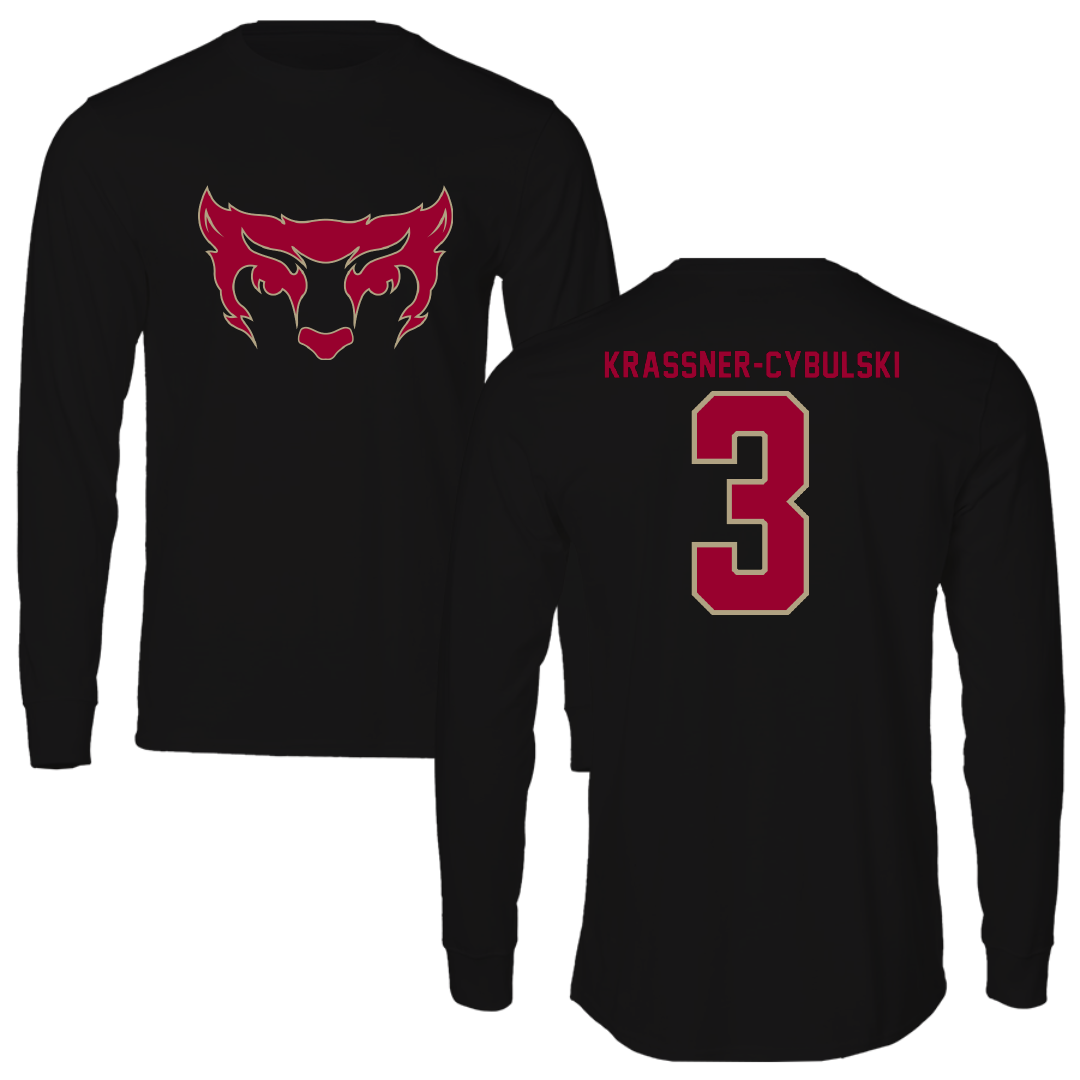 Willamette University Soccer Black Performance Long Sleeve - #3 Nina Krassner-Cybulski