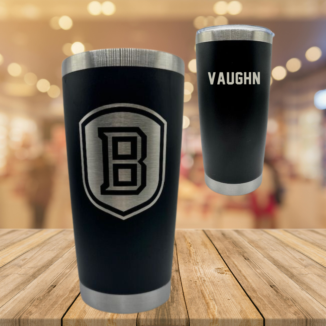 Bradley University TF and XC Black Stainless Steel Tumbler - Jada Vaughn