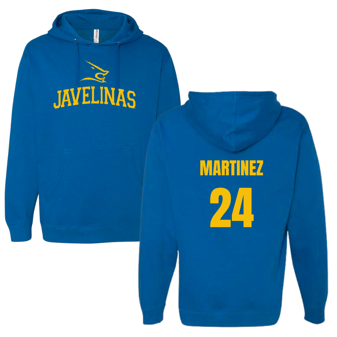 Texas A&M University-Kingsville Softball Blue Hoodie - #24 Andrea Martinez