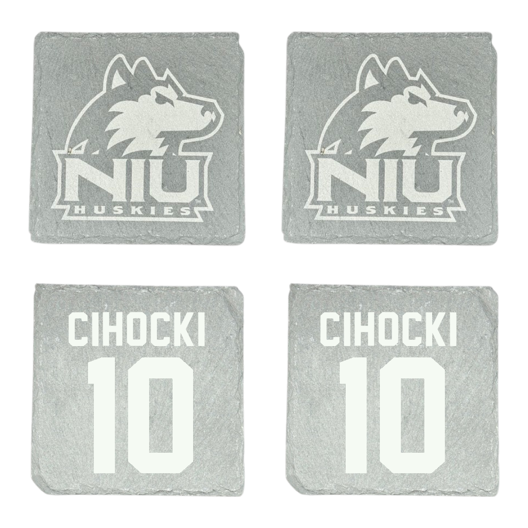 Northern Illinois University Baseball Stone Coaster (4 Pack)  - #10 Danny Cihocki