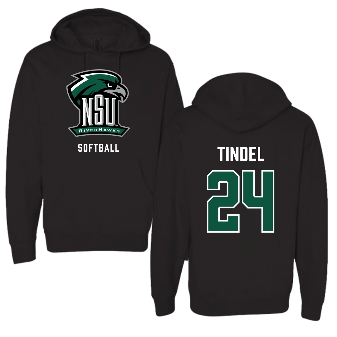 Northeastern State University Softball Black NSU Hoodie - #24 Korynn Tindel