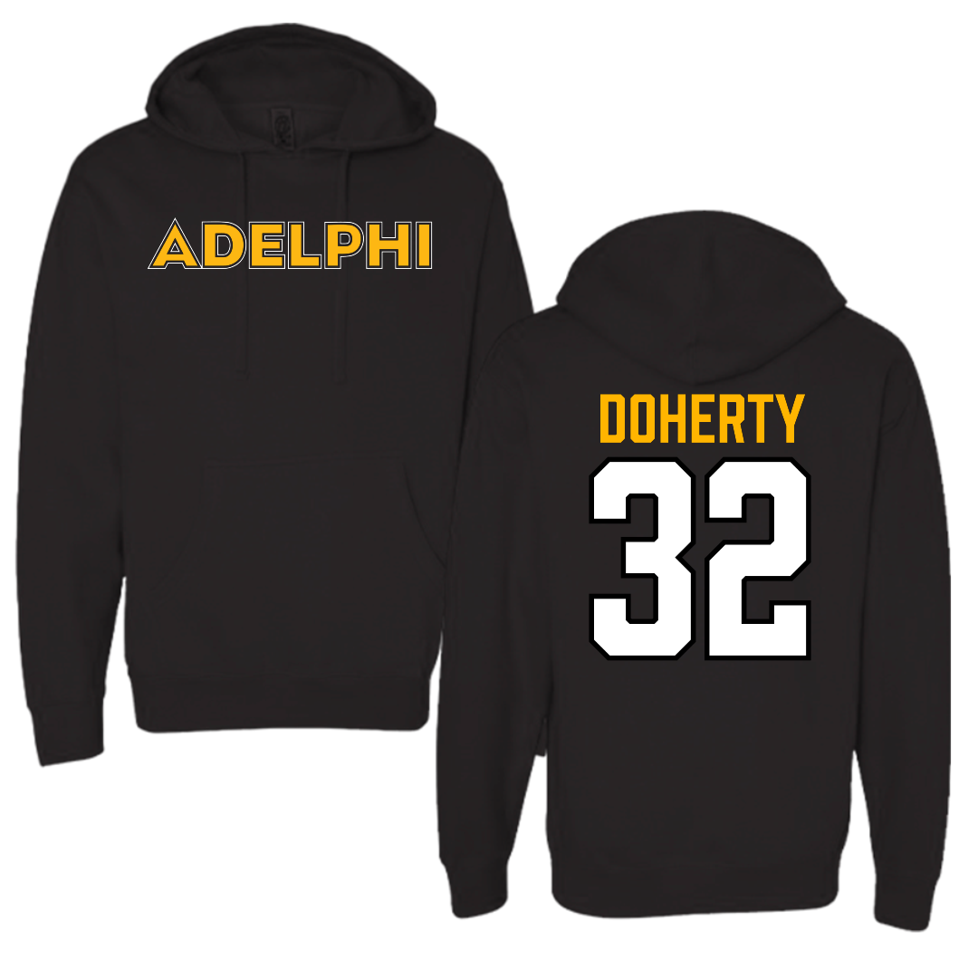 Adelphi University Lacrosse Black Hoodie - #32 Brian Doherty