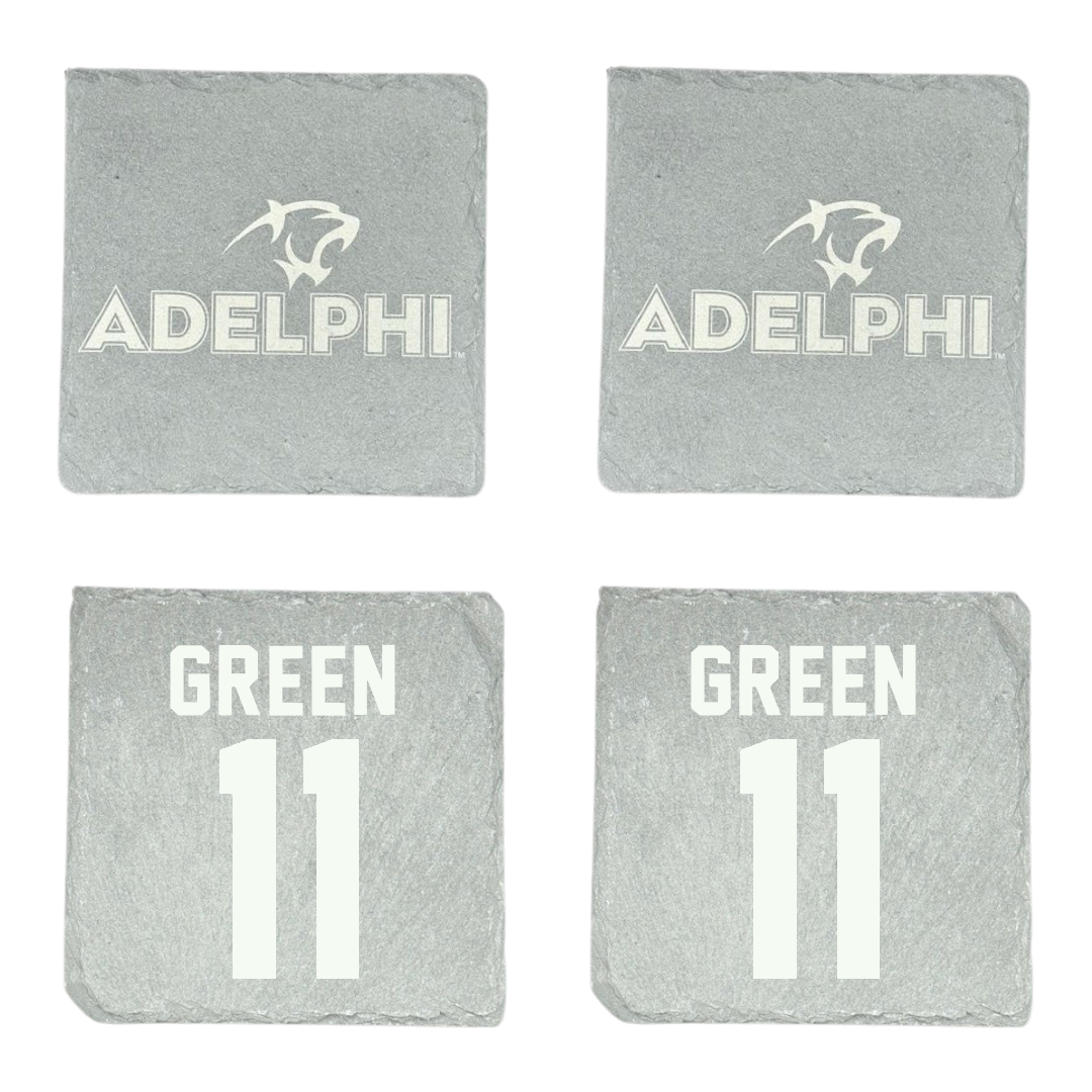 Adelphi University Lacrosse Stone Coaster (4 Pack)  - #11 Aidan Green