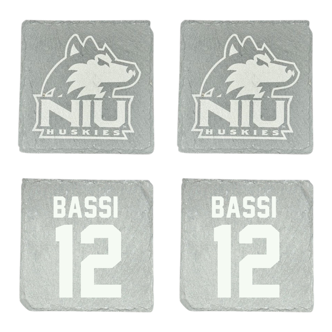 Northern Illinois University Baseball Stone Coaster (4 Pack)  - #12 Nick Bassi