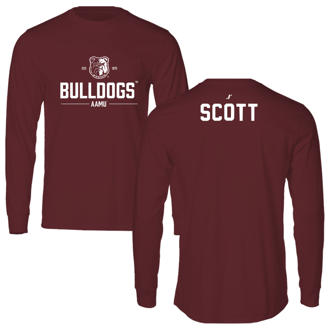 Alabama A&M University Cheer Maroon General Performance Long Sleeve - Daitorian Scott