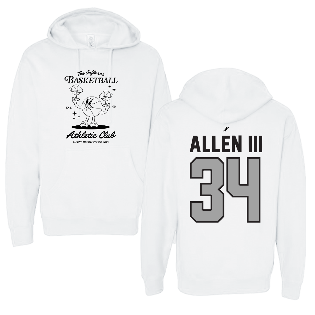 Basketball White Influxer Athletic Club Hoodie - #34 Ray Allen III