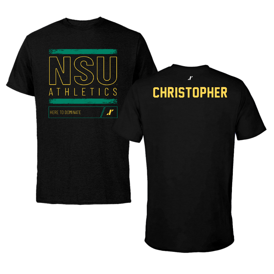 Norfolk State University TF and XC Black Dominate Tee - Jahquan Christopher