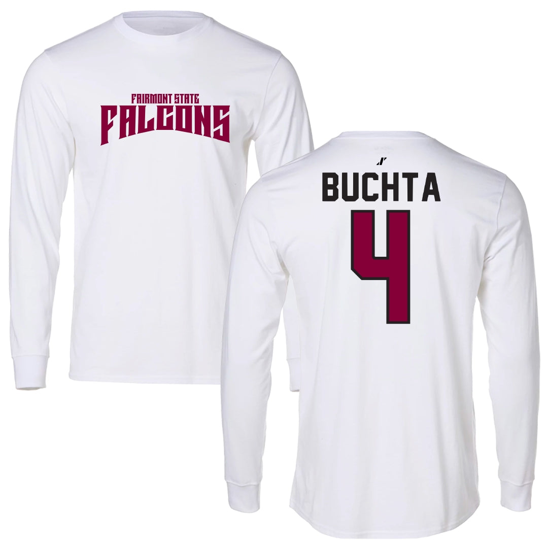 Fairmont State University Softball White Classic Long Sleeve - #4 Mattea Buchta
