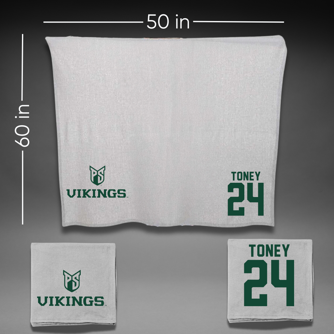 Portland State University Softball Gray Blanket - #24 Gracie Toney