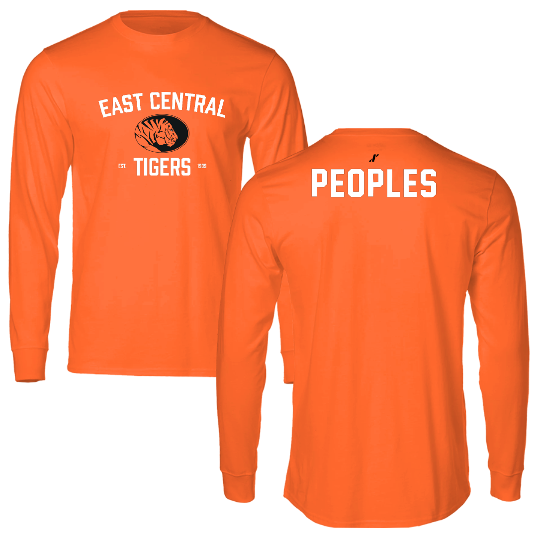 East Central University Football Orange General Performance Long Sleeve - KJ Peoples