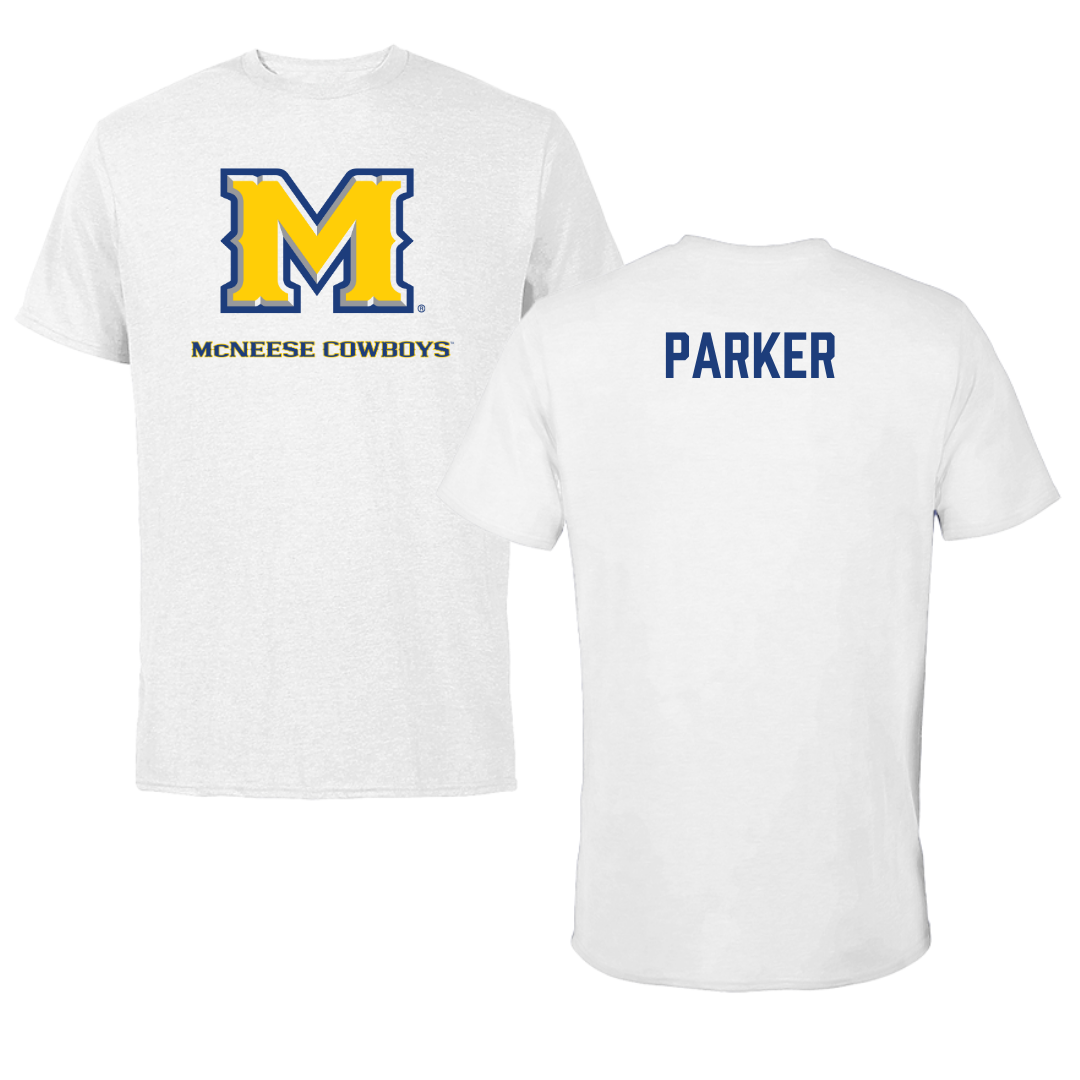 McNeese State University TF and XC White Tee - Layla Parker