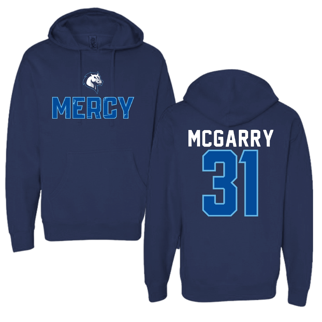 Mercy University Baseball Navy General Hoodie - #31 Ethan McGarry