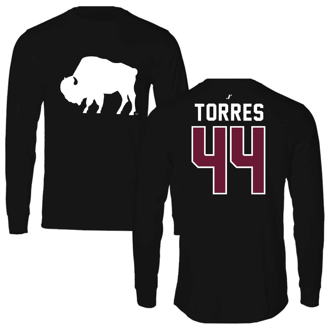 West Texas A&M University Baseball Black Long Sleeve - #44 Gabriel Torres