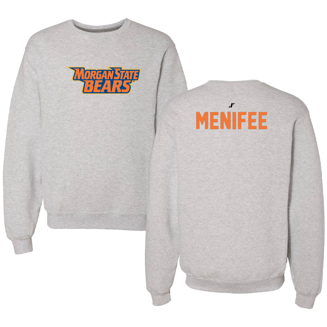 Morgan State University Wrestling Light Gray Crewneck - Kingsley Menifee