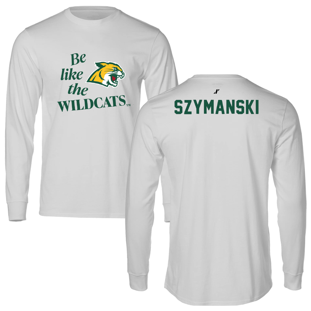Northern Michigan University TF and XC Light Gray Be Like Us Performance Long Sleeve - Madi Szymanski