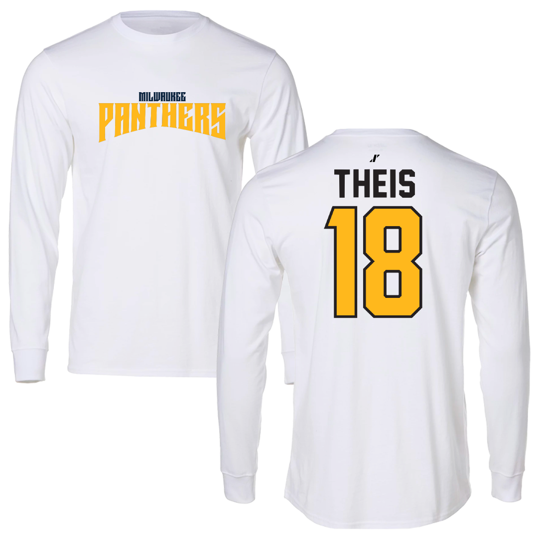 University of Wisconsin-Milwaukee Baseball White Classic Long Sleeve - #18 Gavin Theis