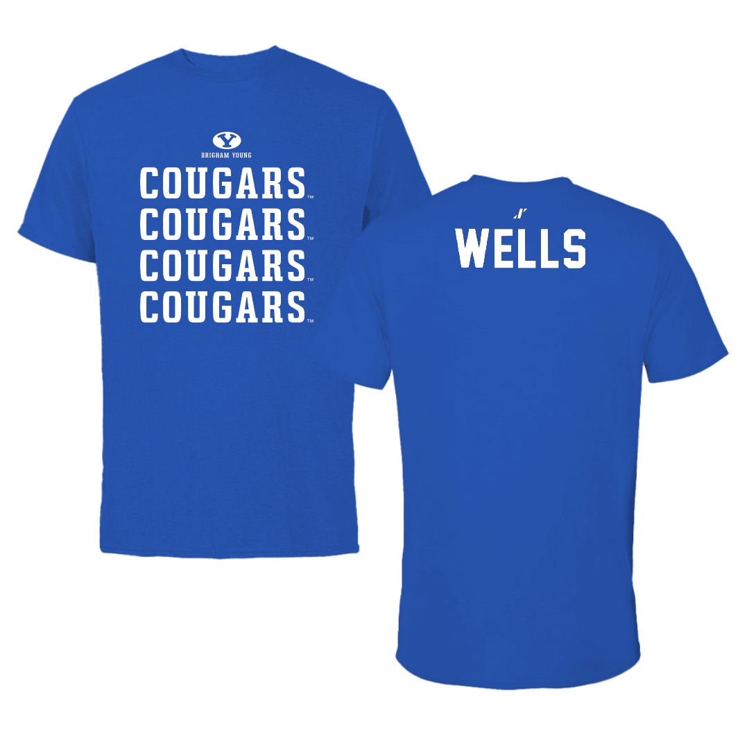 Brigham Young University Tennis Blue General Tee - TJ Wells
