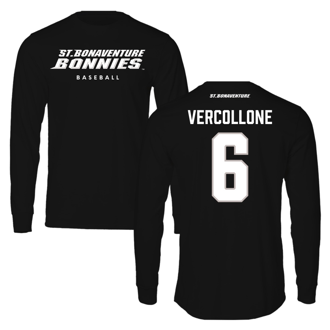St. Bonaventure University Baseball Black Long Sleeve - #6 Conner Vercollone