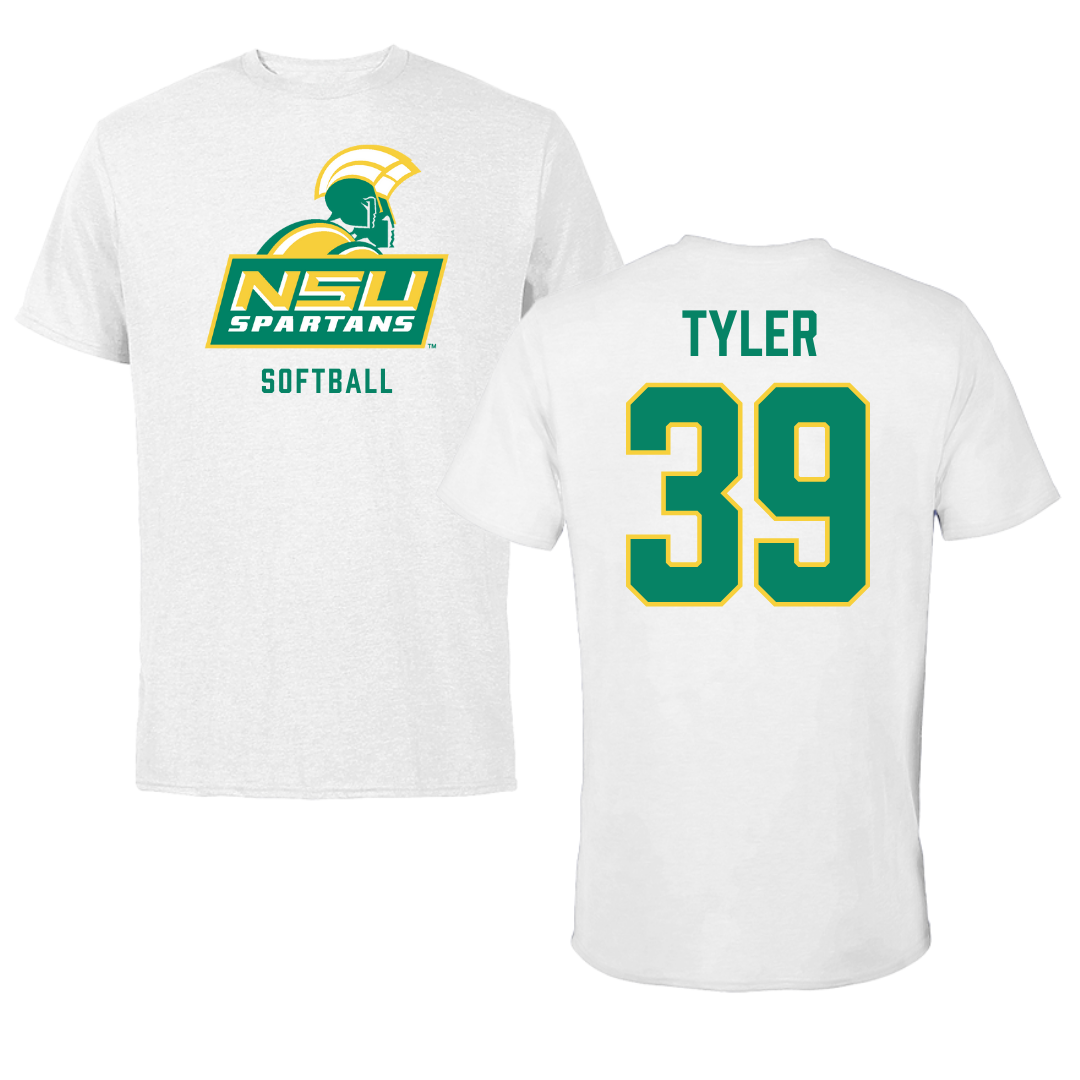 Norfolk State University Softball White Tee - #39 Brierra Tyler