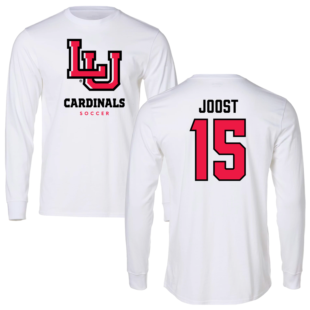 Lamar University Soccer White Performance Long Sleeve - #15 Payton Joost